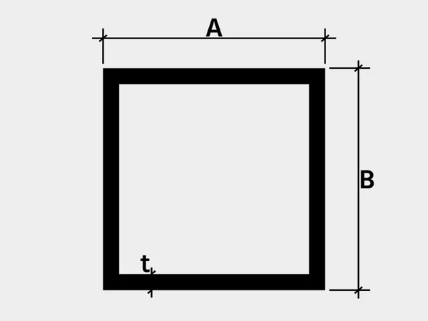 ALUMINIUM SQUARE FLAT TUBES 6063- T5 X 19' - TU021