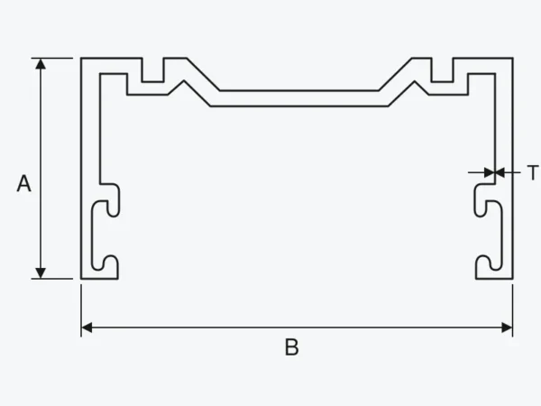 Aluminium 6063-T5 Sliding Window Single Jamb Profile – HB052