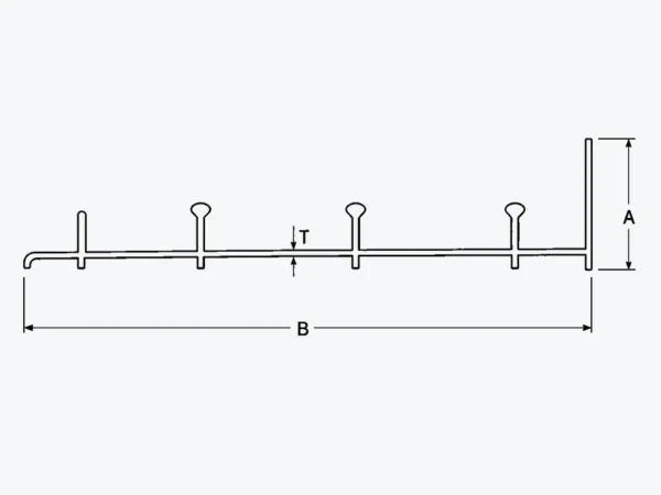Aluminium 6063-T5 Sliding Window Track Profile – HB057