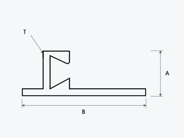 Aluminium 6063-T5 Sliding Window Track Clip Profile – HB061