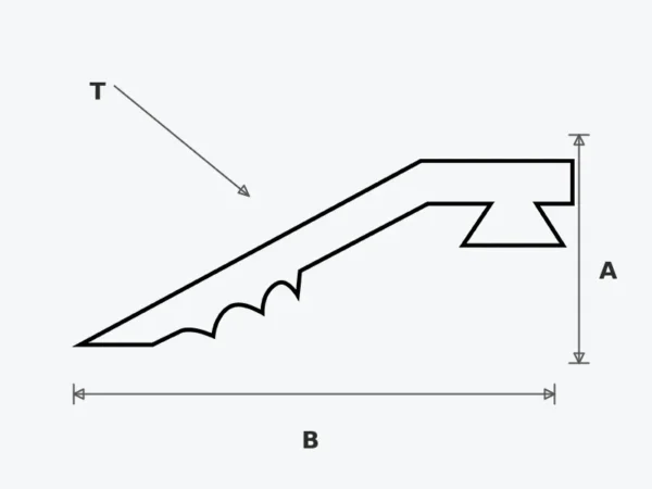 Aluminium 6063-T5 Sliding Window Track Slope Profile – HB062