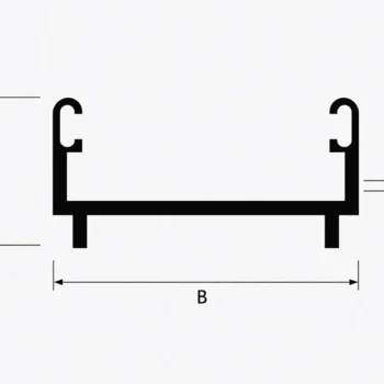 HB133 Aluminium 6063-T5 Wall Jamb Profile with A B and T dimensions