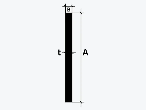 Aluminium 6063-T5 Glazing Flat Strip Profile – SC324