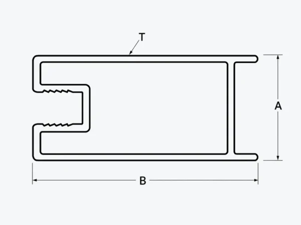 Aluminium 6063-T5 Sliding Window Locking Stile Profile – HB064