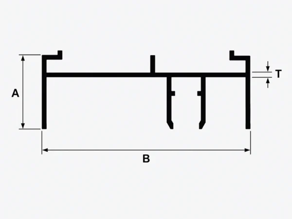 Aluminium 6063-T5 Sliding Window Profile – JC367