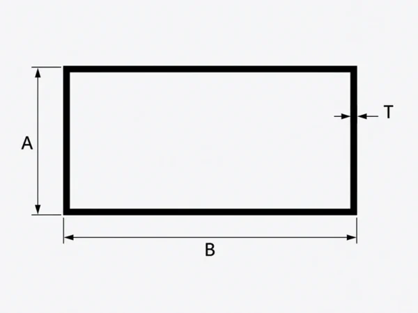 Aluminium 6063-T5 Rectangular Tube Profile – HB311