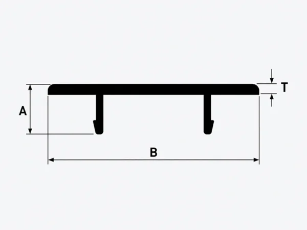 Aluminium 6063-T5 Trunking 1.625 Cover Profile – TR001