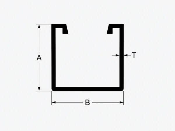 Aluminium 6063-T5 Trunking 1⅝ × 1.531 Profile – TR002