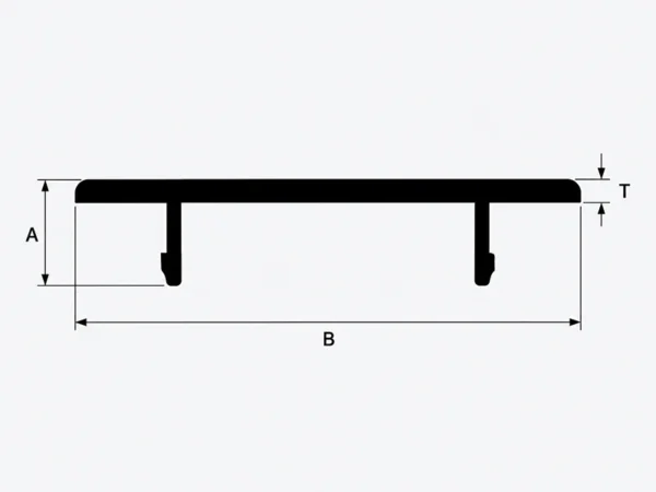 Aluminium 6063-T5 Trunking 2" Cover Profile – TR004