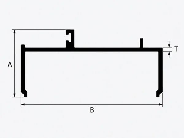 Aluminium 6063-T5 Security Louver Profile – HB300