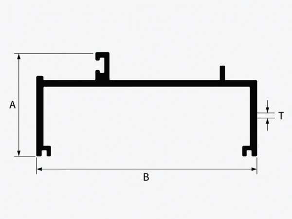 Aluminium 6063-T5 Security Louver Profile – HB301